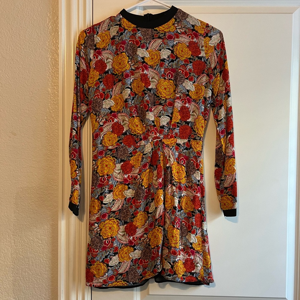 Zara Floral Dress - Red and Yellow